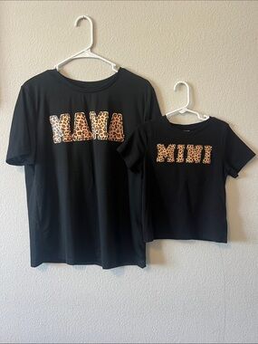 SHEIN Black Cheetah Mama & Mini Set